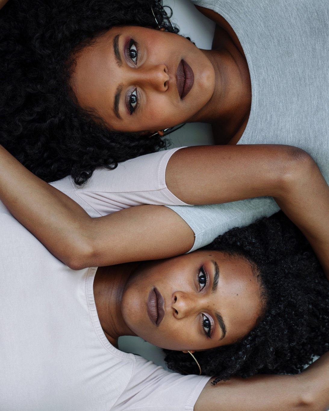 Twin Women with Afro Hair 